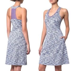 MPG Monetta Purple and Gray Razorback Dress